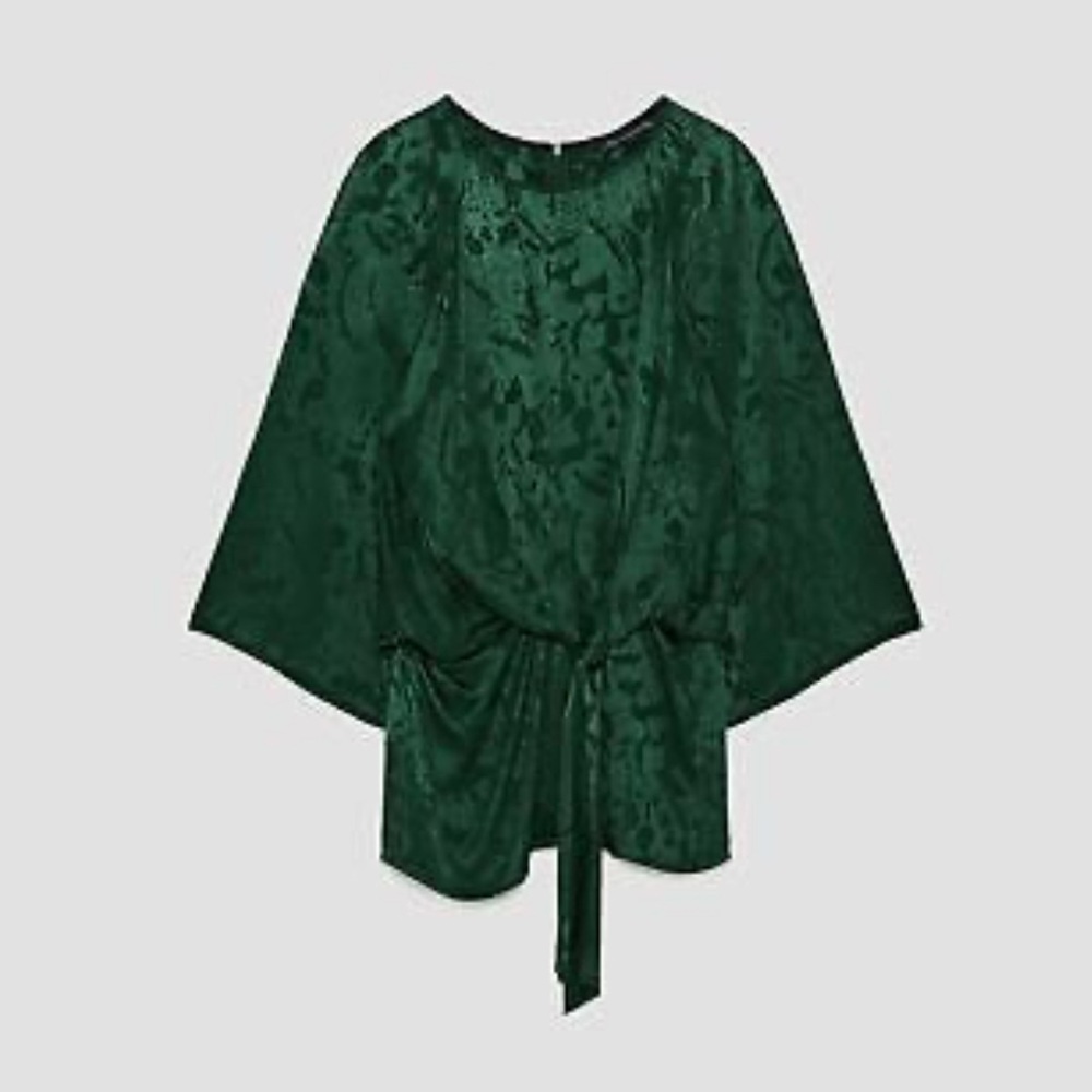 ZARA Emerald Green Shirt size medium.